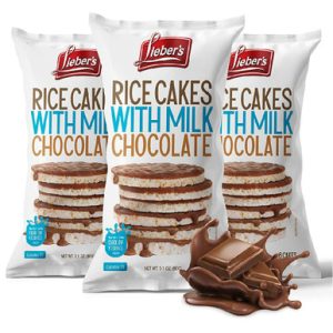 Lieber’s Milchschokolade überzogene Reiskuchen, 3,1 Unzen (Packung mit 3)