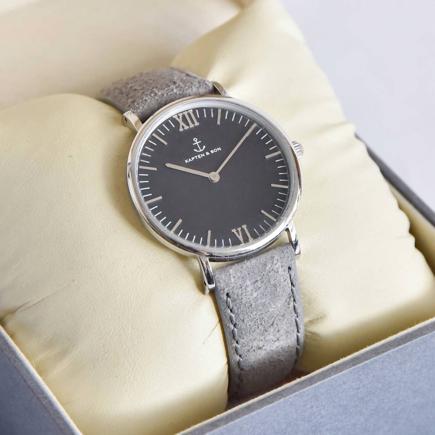Unisex – Campina Uhr in Grau/Silber