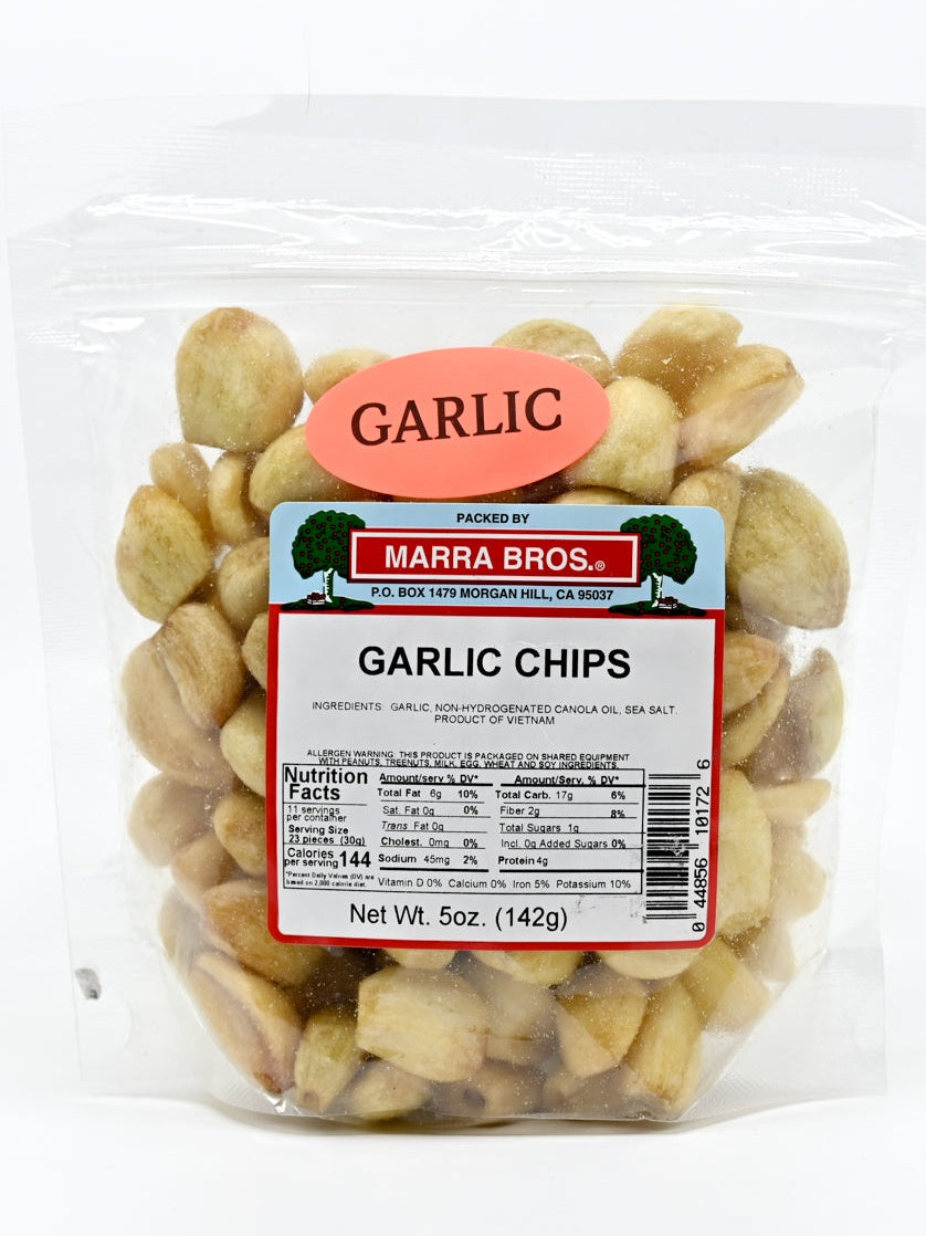 Knoblauch Chips Snack 5 oz vietnamesischer Knoblauch Marra Bros Hergestellt in Vietnam