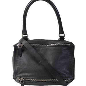 Givenchy Damen Leder Sugar Medium Geometrischer Reißverschluss Pandora Handtasche Elefantengrau