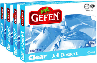 Gefen Clear geschmacksneutral Jello, 3 oz (Packung mit 4)