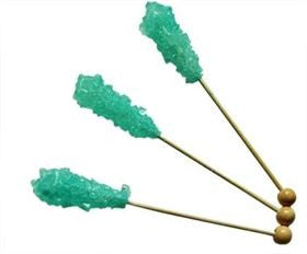 Baby Blau Rock Süßigkeiten Swizzle Sticks Baumwoll-Süßigkeiten (verzogen) – 18 Stück