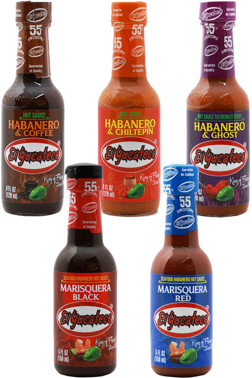 El Yucateco Neu Exotische heiße Saucen Geschenk-Set, 5/4oz