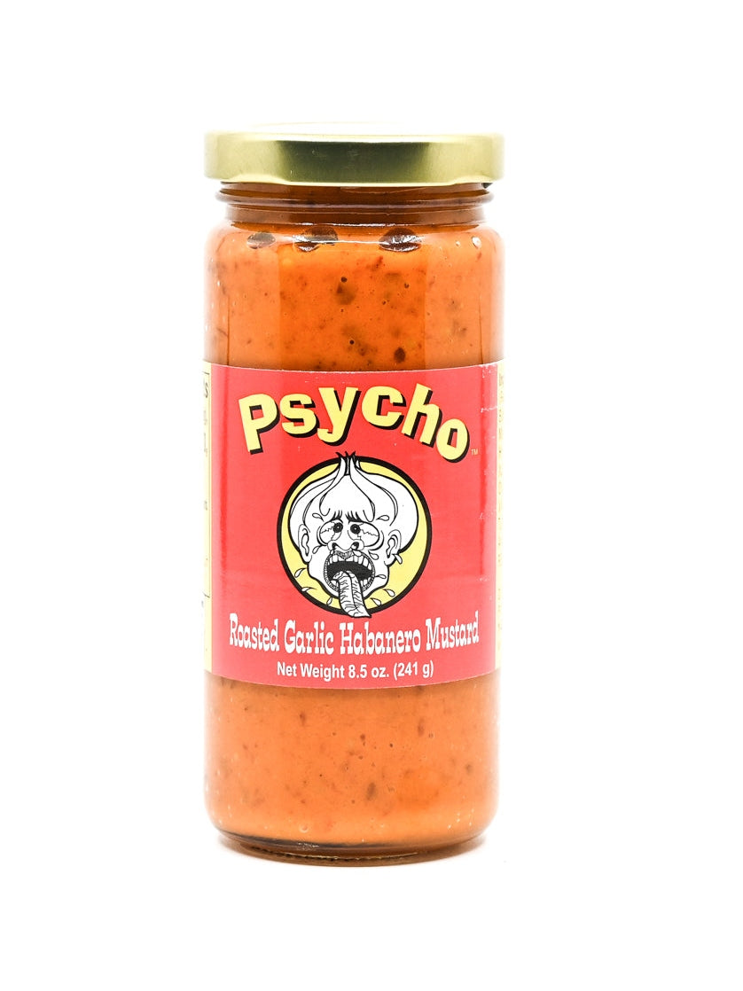 Senf PSYCHO Gerösteter Knoblauch Habanero Senf 8.5
