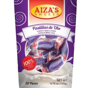 Aiza's Sweets – Pastillas de Ube – weich zum Kauen Milch Süßigkeiten mit Violett Yam – 20 Stück – 134 G