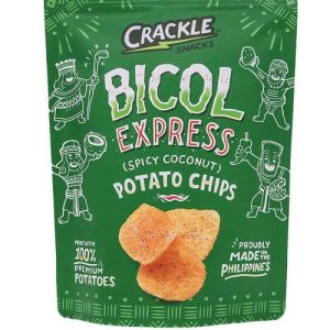 Crackle Snacks – Bicol Express ( würzige Kokosnuss) Kartoffelchips – 60 g