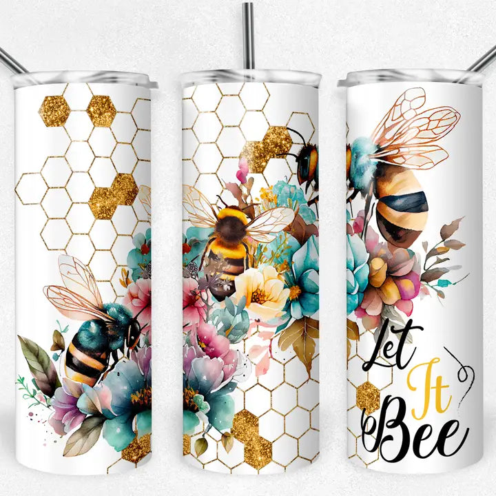 Lassen Sie es Biene, Honigbiene 20oz Skinny Tumbler