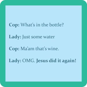 Drinks on Me Untersetzer – Jesus