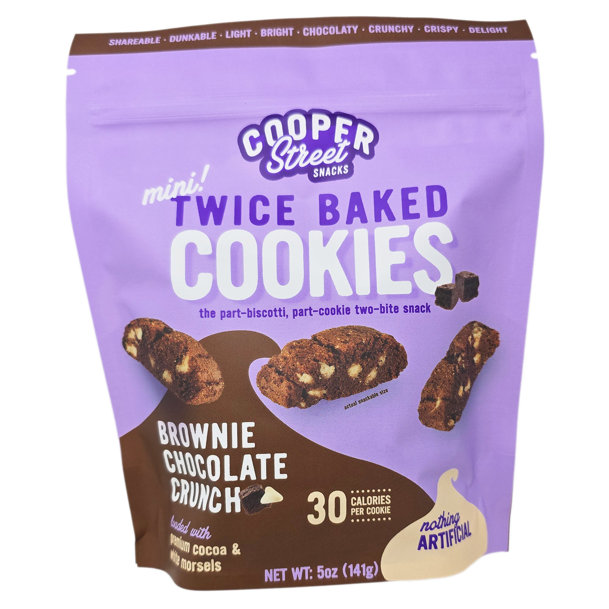 Cooper Street Snacks Zweimal gebackene Brownie Schokolade Crunch Kekse – 5o