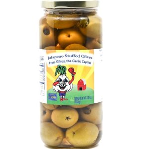 Oliven jalapeño gefüllte Oliven Knoblauch Kerl durch den Knoblauch Shoppe 10 Unzen