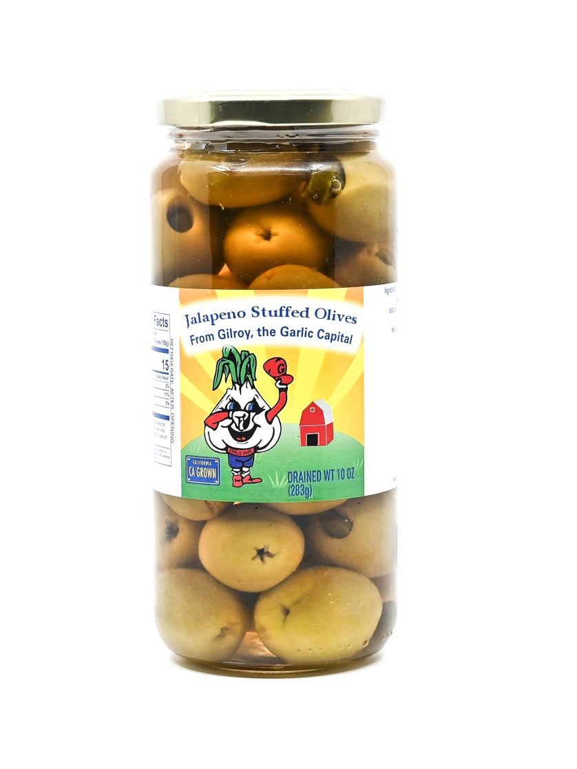 Oliven Jalapeño gefüllte Oliven Garlic Dude von The Garlic Shoppe 10 oz