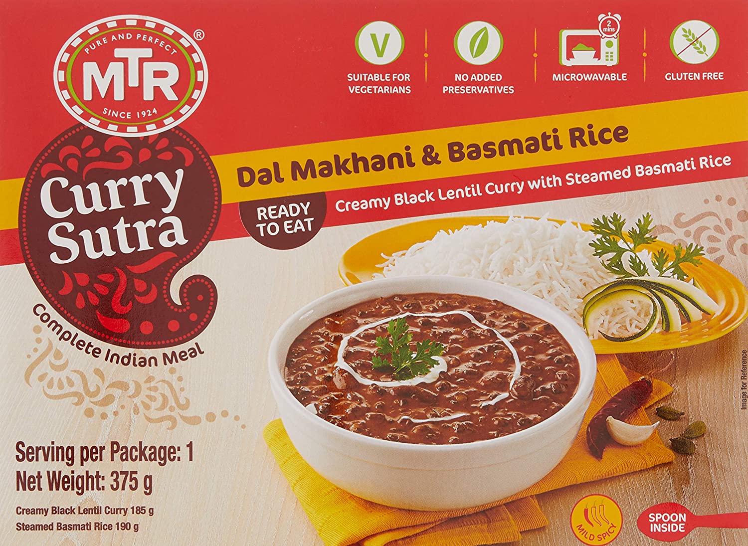MTR Bereit zu essen – Dal Makhani und Basmati Reis 13,22 oz(375g)