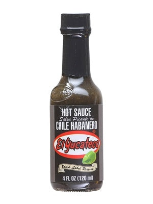 Chilisauce El Yucateco Habanero Schwarz Label Reserve 4 Unzen Hitze 6