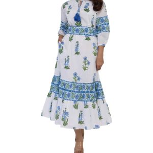 Ascot Maxikleid in Wildblumenblau