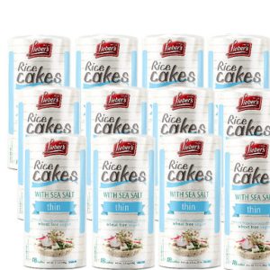Lieber’s Thin Reiskuchen Meersalz, 3,1 Unzen (12 Packung)