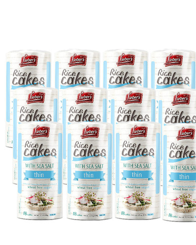 Lieber's dünn Reis Kuchen Meersalz, 3,1 Unzen (12er Packung)