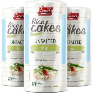 Lieber’s Thin ungesalzene Reiskuchen, 3,1 Unzen (Packung mit 3)
