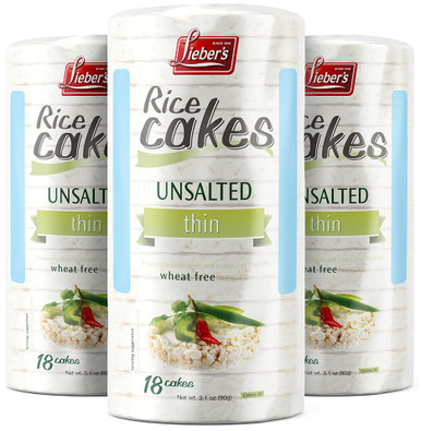 Lieber's Dünne ungesalzene Reiskuchen, 3,1 oz (3 Stück)