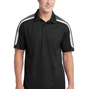 Sport-Tek Herren Tricolor Shoulder Micropique Sport-Wick Polo