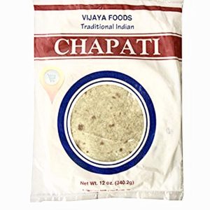 Vijaya Chapati Traditional Indian Roti, frische, genussfertige Roti,