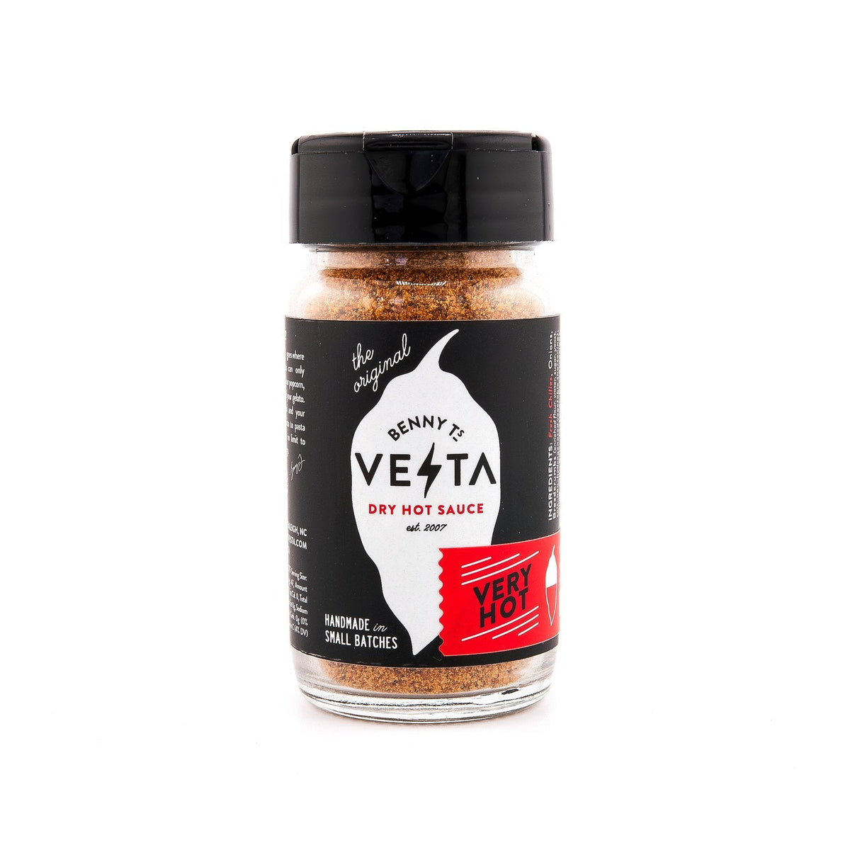 Benny T's Vesta – Dry Chilisauce – Sehr heiß – 12 Gläser