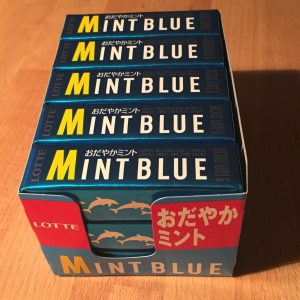 Lotte, Chewing Gum, “Mint blau- 9 Gummistäbchen x 15