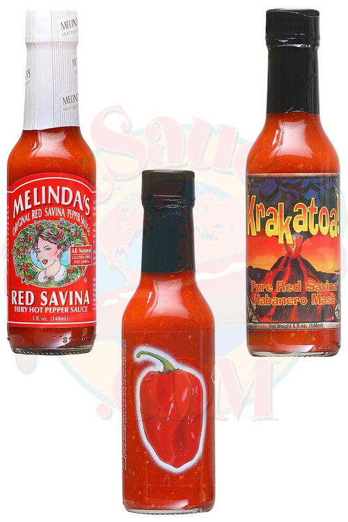 Best of Rot Savina Pfeffer Chilisaucen Geschenk-Set, 3/5oz