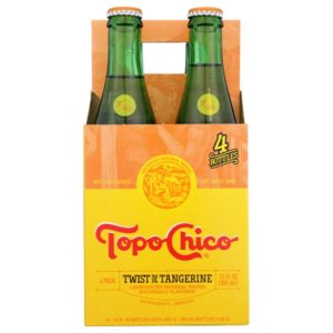 Topo Chico – Twist of Tangerine glitzernd Water, Packung mit 4 48 OZ – (Pa