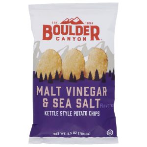 Boulder Canyon – Malt Vinegar & Sea Salzkessel Stil Kartoffelchips, 6.