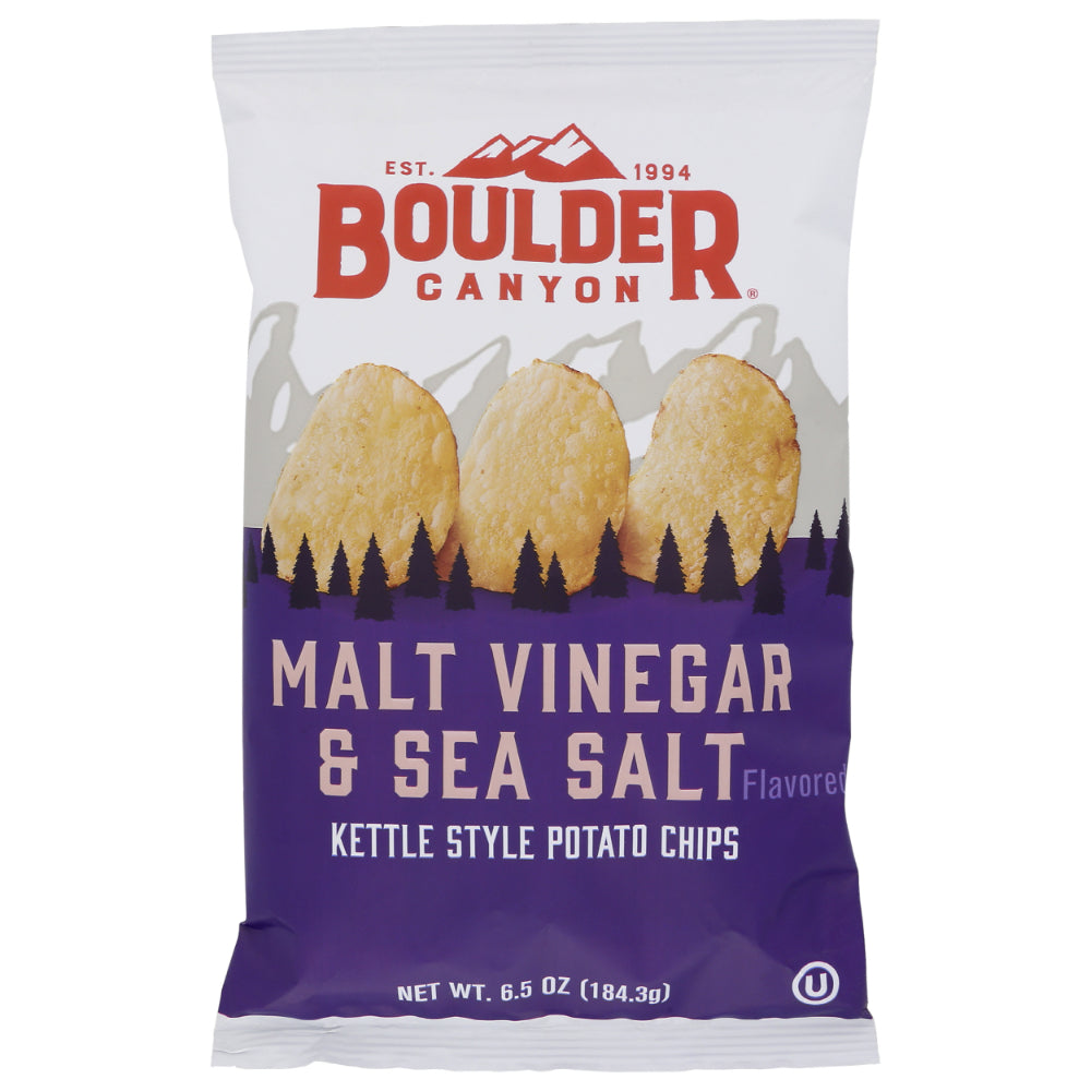 Boulder Canyon Malz Essig & Meersalz Wasserkocher Stil Kartoffelchips, 6