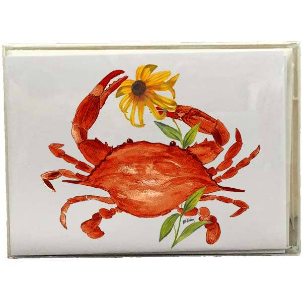 Steamed Crab schwarz-äugige susan boxed note cardsB mcvan Designs