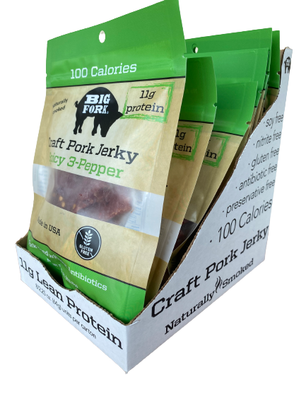 Groß Fork Craft Schweinefleisch Jerky Packung – 8 Packungen x 2,25 oz Hülle