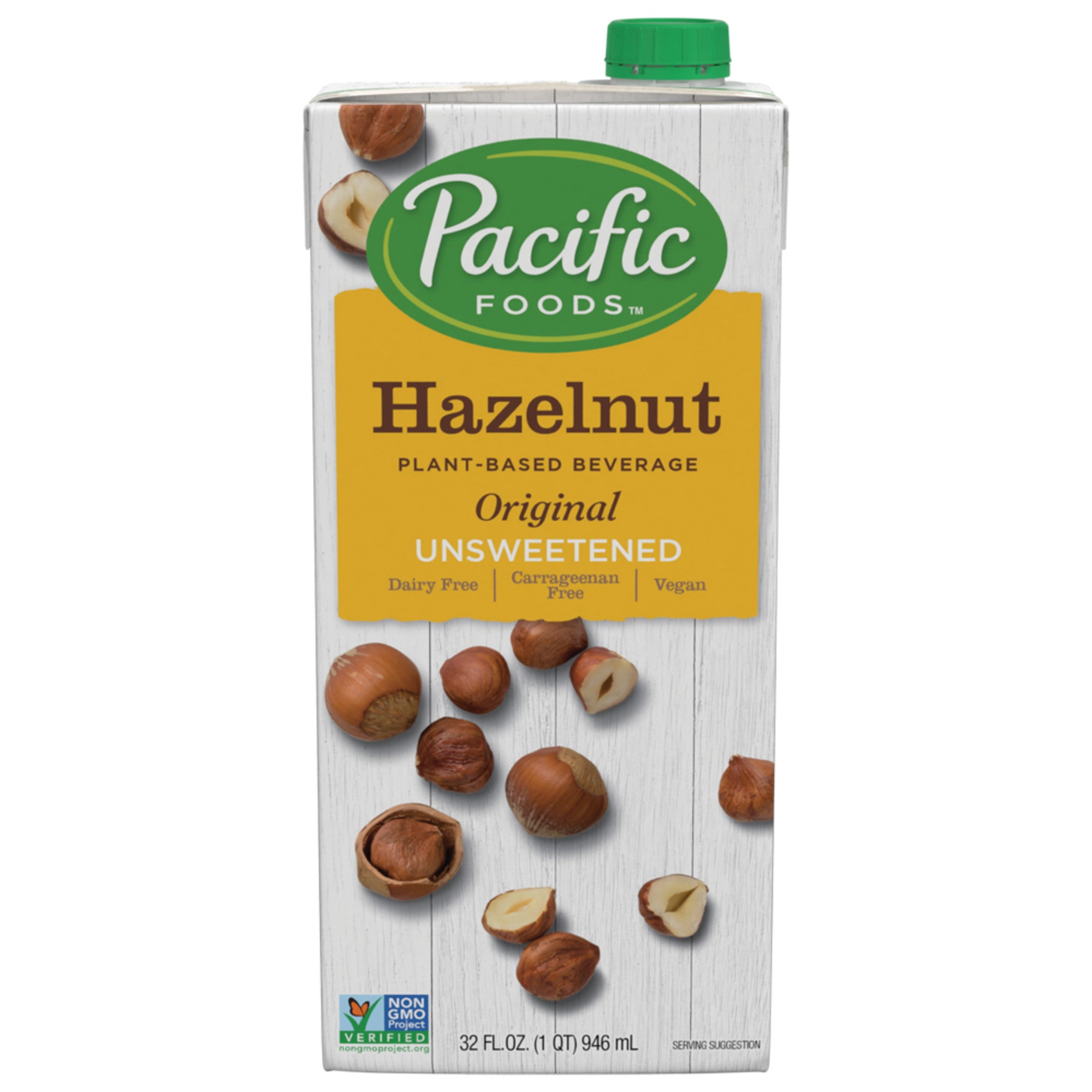 Pacific Foods ungesüßte Original Haselnuss, 32 Fl Oz – Packung mit 6 Stück