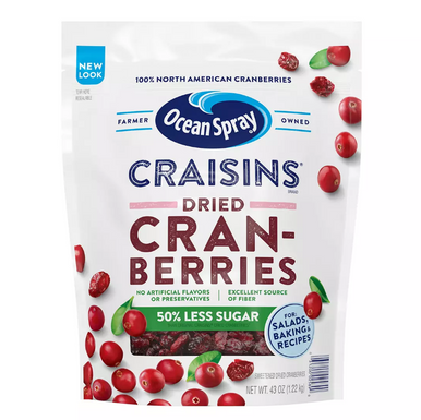 Ocean Spray Reduzierte Zucker Craisins getrocknete Cranberries, 43 oz
