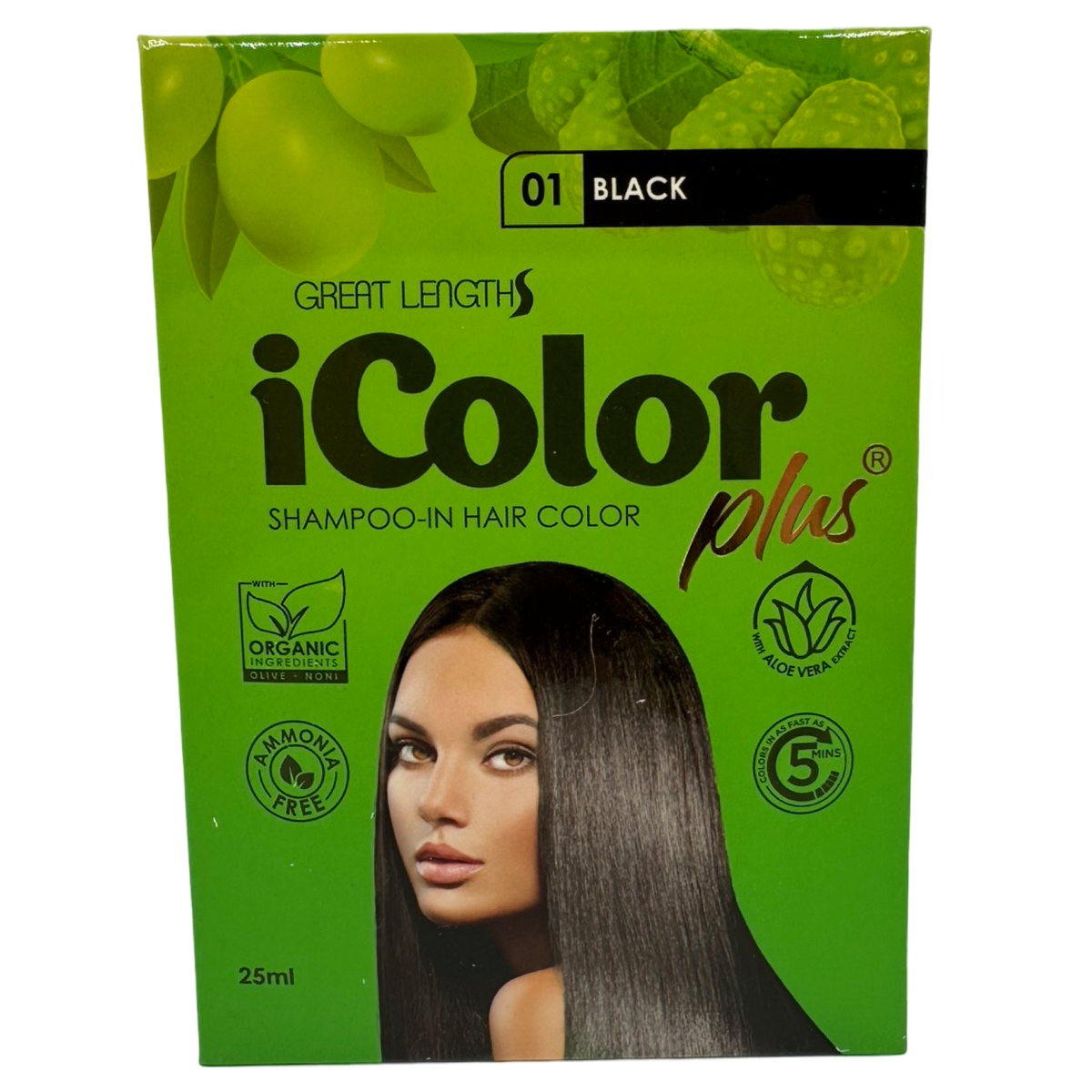 iColor Plus Shampoo-in Haarfarbe – schwarz – 25 ml