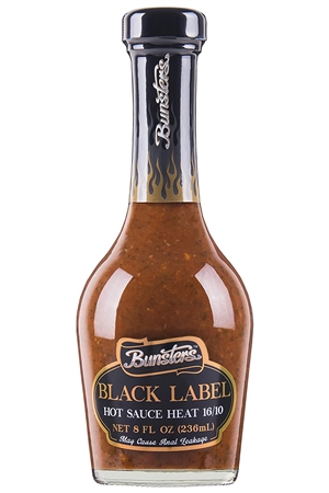 Bunsters Schwarz Label 16/10 Hitze Chilisauce, 8oz