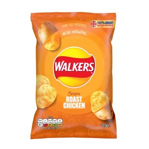 Lays-Walkers Crispy Roast Chicken Kartoffelchips vereinigtes Königreich (Fall von 12) – 45g