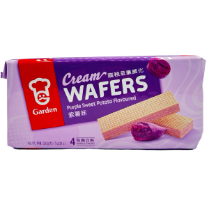 Garden Creme-Waffel – ube – lila Süßkartoffel aromatisiert – 4 Einzelpackungen – 200 g