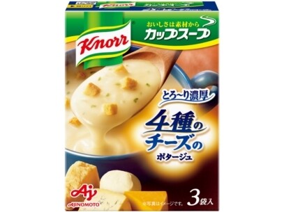 Ajinomoto, Knorr, Instant Soup, 4 Käsesorten, Für 3 Tassen