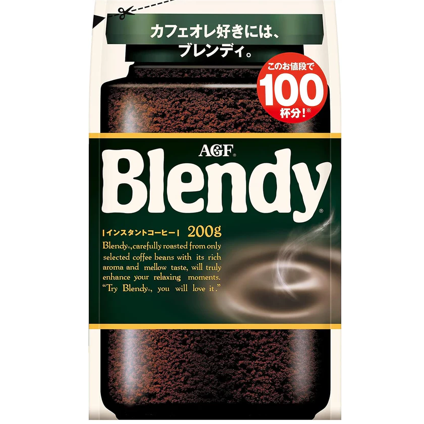 AGF Blendy Instantkaffee Refill Tasche 200g löst sich im Wasser Made in JAPAN – Tokyo Sakura Mall