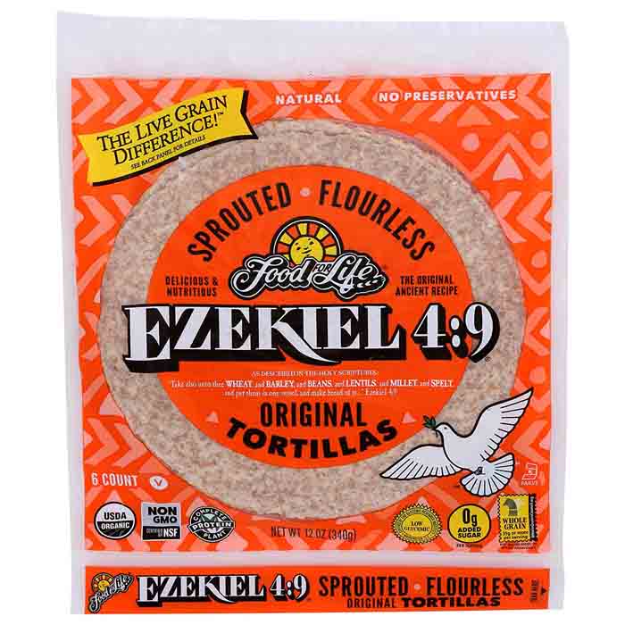 Essen für das Leben – Tortilla Ezekiel Sprouted Grain Bio, 12oz – Packung o