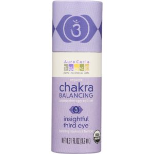 Aura Cacia Chakra Roll-On Insightful 3rd Eye, 0,31 oz – Packung mit 1 Stück