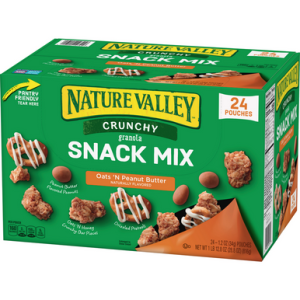 Nature Valley Hafer ‘N Erdnussbutter, knusprige Müsli-Snackmischung, 1,2 Unzen, 24 pk.