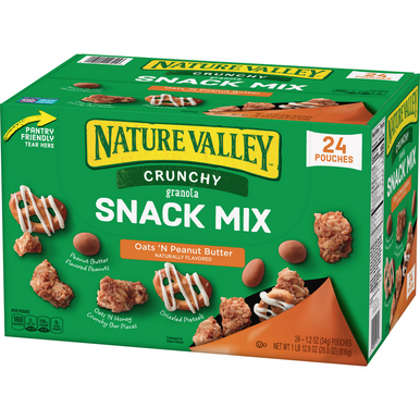 Nature Valley Hafer 'N Erdnussbutter, knusprig Granola Snack Mischung, 1,2 Unzen., 24 pk