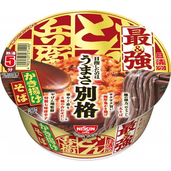 Nissin Lebensmittel Stärkste Donbei Kakiage Tempura Soba 101g x 6 Packs Japan – Tokyo Sakura Mall