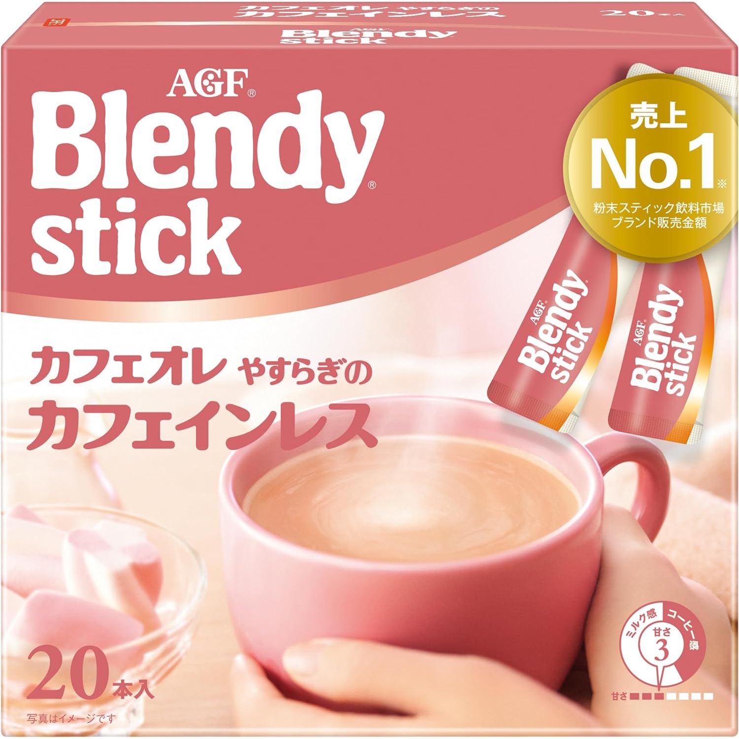 AGF Blendy Stick Cafe au Lait Yasuragi no Caffeinated 20 Stick Hergestellt in Japan – Tokyo Sakura Mall