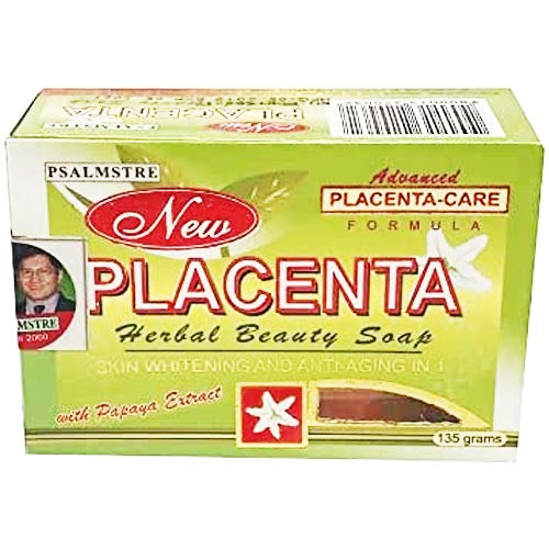 Psalmstre – Plazenta Kräuter-Schönheitsseife mit Papaya-Extrakt – Hautaufhellung und Anti-Aging in 1 – 135 G