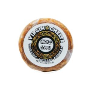 Virgin Käse – biologisch veganer handwerklich geräucherter Gouda-Käse, – 5oz
