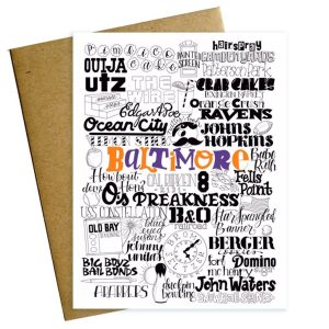 Maggie Moore Studio – Baltimore Maryland Typografische Grußkarte – S