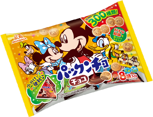 Morinaga 'Pakkuncho' 8 Packungen in 1 Beutel, Disney-Charaktere, 90g